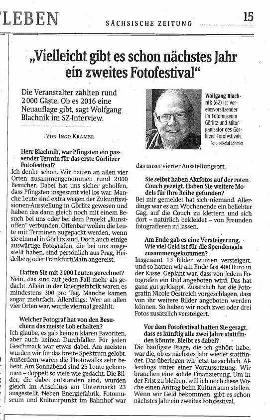 Sächsische Zeitung - Görlitzer Stadtleben 270515